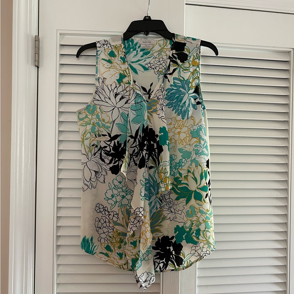 Van Heusen Sleeveless Floral Keyhole Blouse